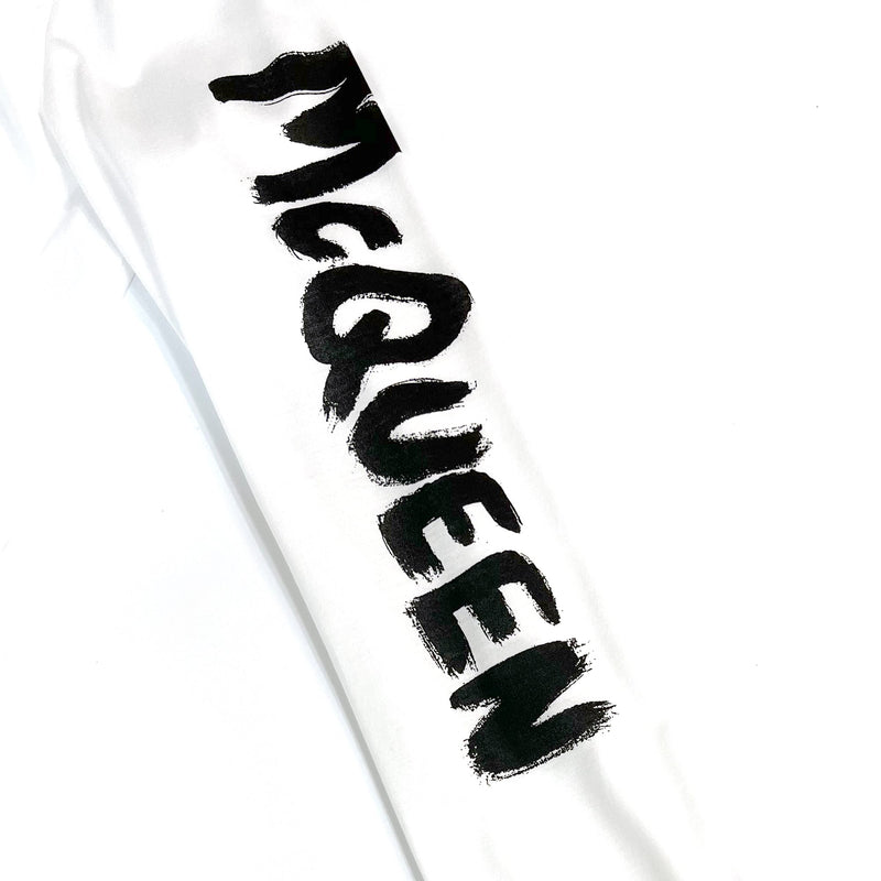 Alexander McQueen White Mcqueen Graffiti Shirt | Designer code: 677866QSN44 | Luxury Fashion Eshop | Lamode.com.hk