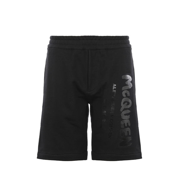 Alexander McQueen Graffiti Logo Printed Shorts | Designer code: 688717QSZ81 | Luxury Fashion Eshop | Lamode.com.hk