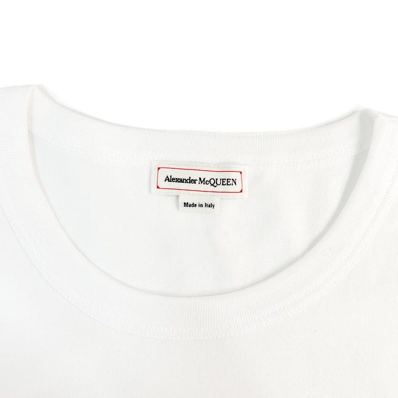 Alexander McQueen Logo Print Cotton T-shirt | Designer code: 682519QSZ53 | Luxury Fashion Eshop | Lamode.com.hk