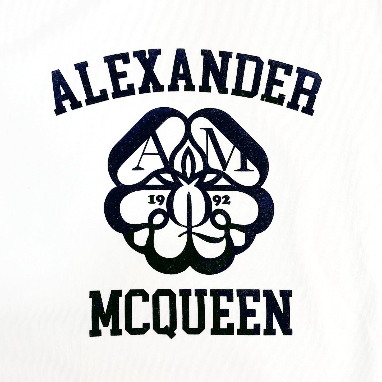 Alexander McQueen Logo Print Cotton T-shirt | Designer code: 682519QSZ53 | Luxury Fashion Eshop | Lamode.com.hk
