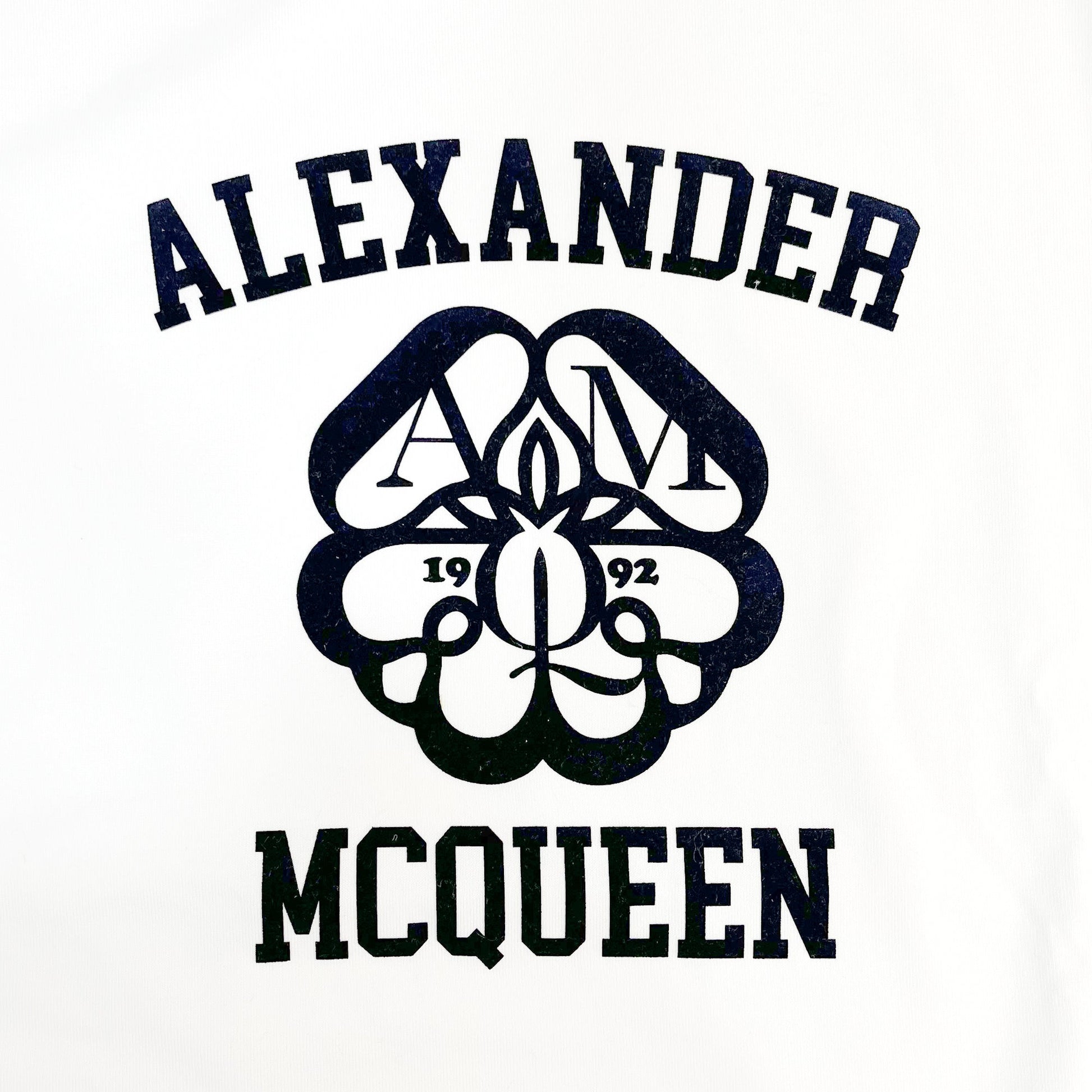 Alexander McQueen Logo Print Cotton T-shirt | Designer code: 682519QSZ53 | Luxury Fashion Eshop | Lamode.com.hk