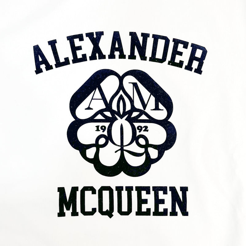 Alexander McQueen Logo Print Cotton T-shirt | Designer code: 682519QSZ53 | Luxury Fashion Eshop | Lamode.com.hk