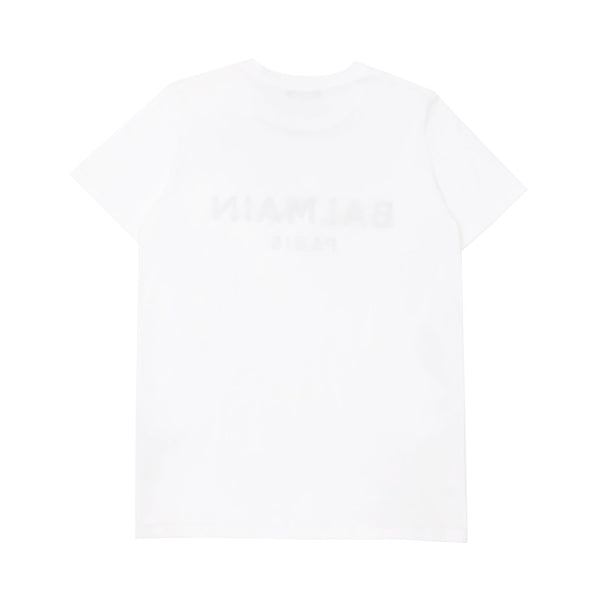 Balmain T-shirt With Logo Print | Designer code: AF1EF005BB02 | Luxury Fashion Eshop | Lamode.com.hk
