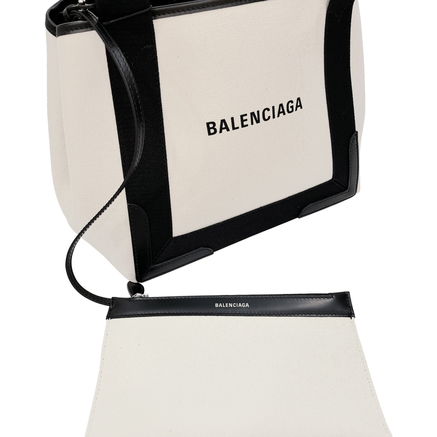 Balenciaga White Cabas Small Canvas Tote Bag | Designer code: 3399332HH3N | Luxury Fashion Eshop | Lamode.com.hk