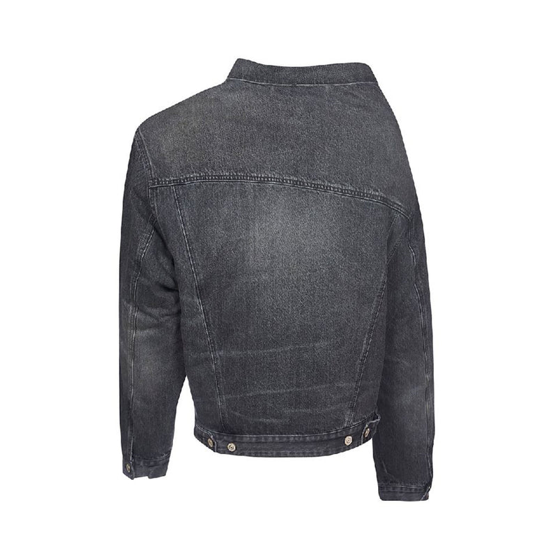 Balenciaga Asymmetric Denim Jacket | Designer code: 662747TBP47 | Luxury Fashion Eshop | Lamode.com.hk