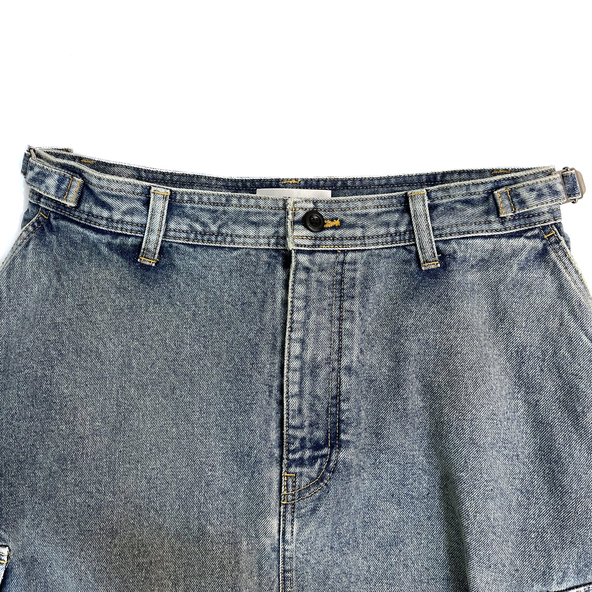 Balenciaga Cargo Denim Skirt | Designer code: 681717TJW60 | Luxury Fashion Eshop | Lamode.com.hk