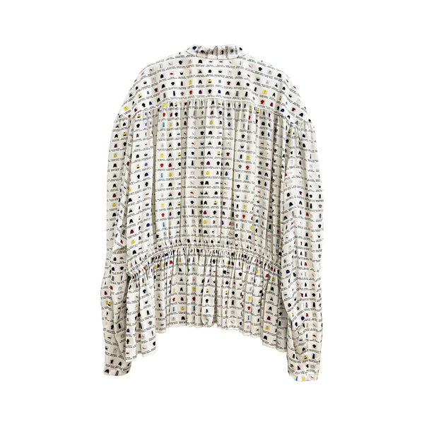 Balenciaga Graphic Printed Blouse | Designer code: 680777TLL10 | Luxury Fashion Eshop | Lamode.com.hk