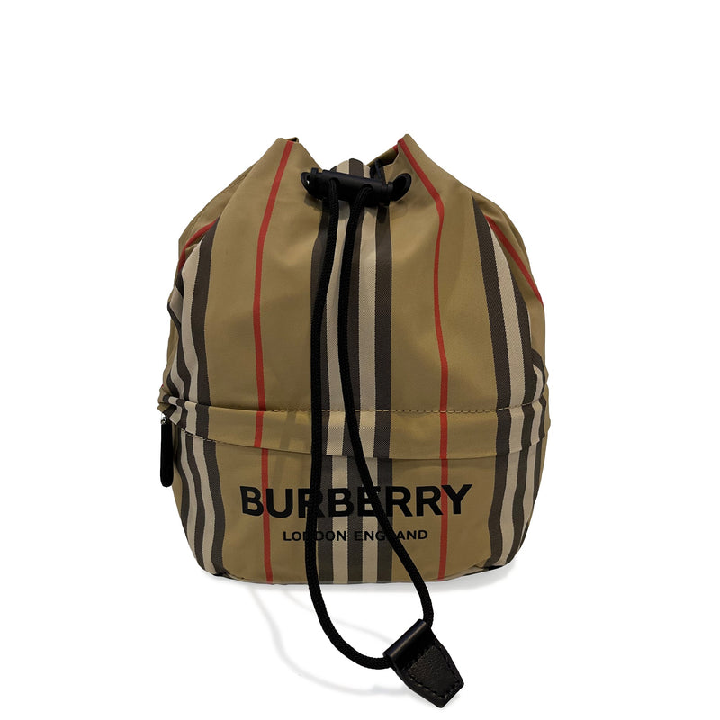 Burberry Icon Stripe Drawcord Pouch | Designer code: 8026737 | Luxury Fashion Eshop | Lamode.com.hk
