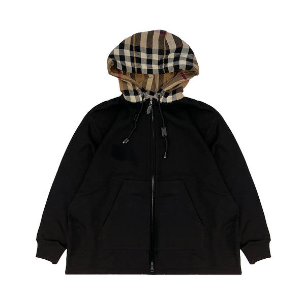 Burberry Check Hood Zip Up Hoodie | Designer code: 8041071 | Luxury Fashion Eshop | Lamode.com.hk