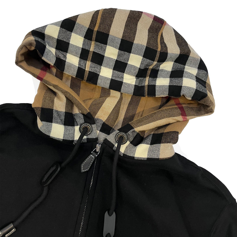 Burberry Check Hood Zip Up Hoodie | Designer code: 8041071 | Luxury Fashion Eshop | Lamode.com.hk