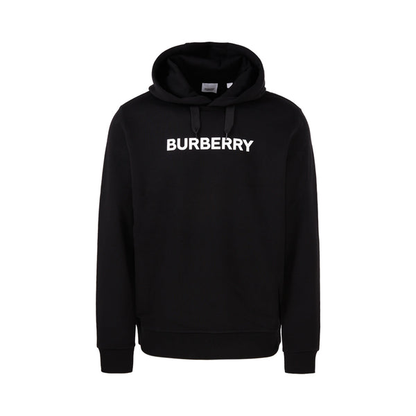 Burberry Black Logo Print Cotton Hoodie | Designer code: 8055318 | Luxury Fashion Eshop | Lamode.com.hk