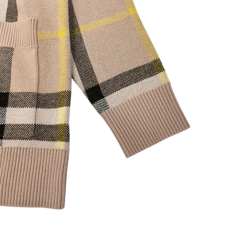 Burberry Check Wool Cashmere Jacquard Cardigan | Designer code: 8054098 | Luxury Fashion Eshop | Lamode.com.hk