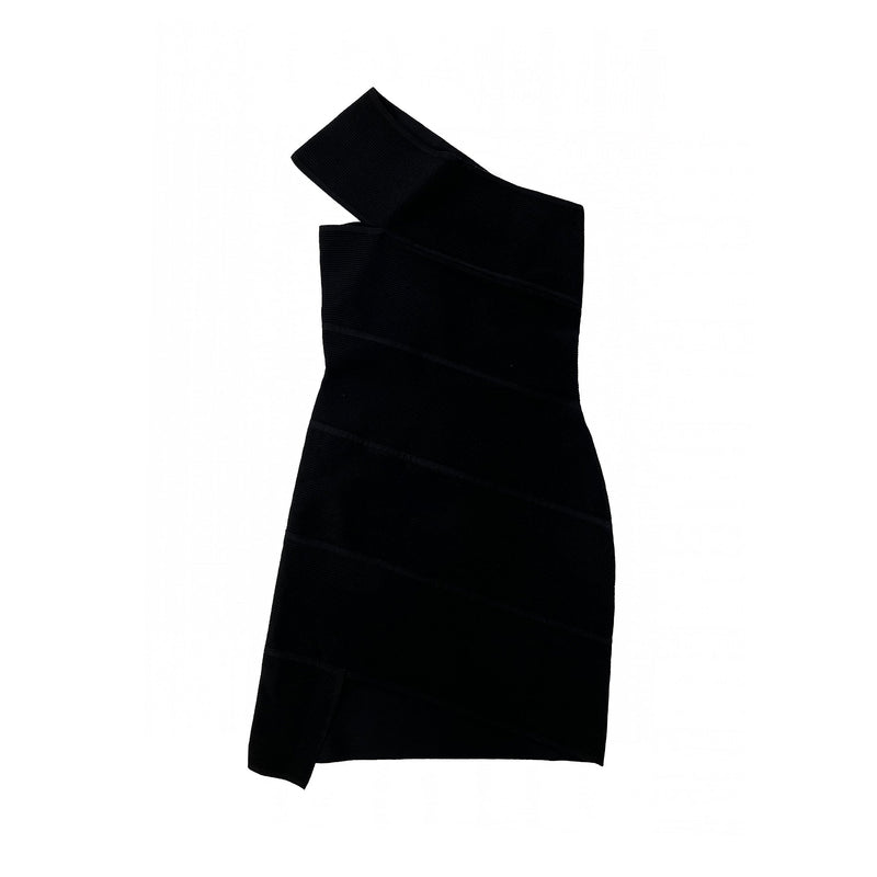 Bottega Veneta One Shoulder Fitted Minidress | Designer code: 699685V24H0 | Luxury Fashion Eshop | Lamode.com.hk