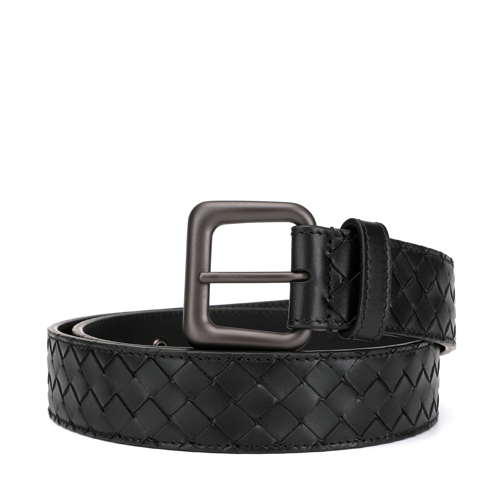 Bottega Veneta Signature Intrecciato Leather Belt | Designer