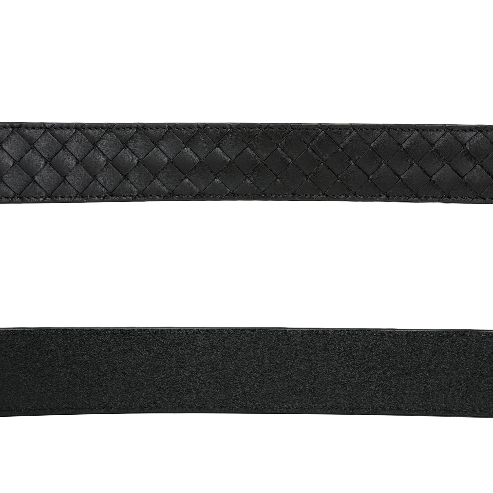 Bottega Veneta Signature Intrecciato Leather Belt | Designer code: 271932V4650 | Luxury Fashion Eshop | Lamode.com.hk