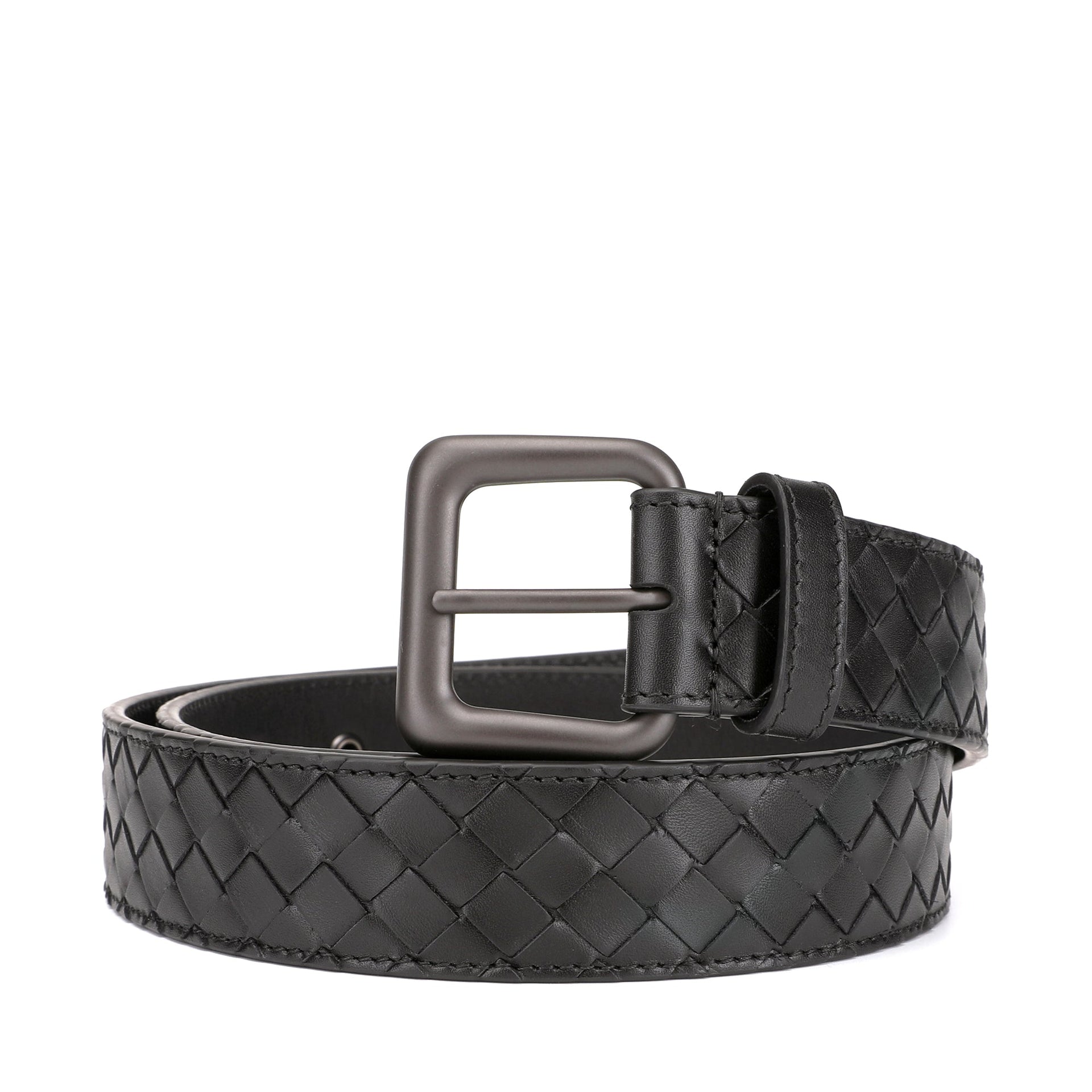 Bottega Veneta Signature Intrecciato Leather Belt Designer code