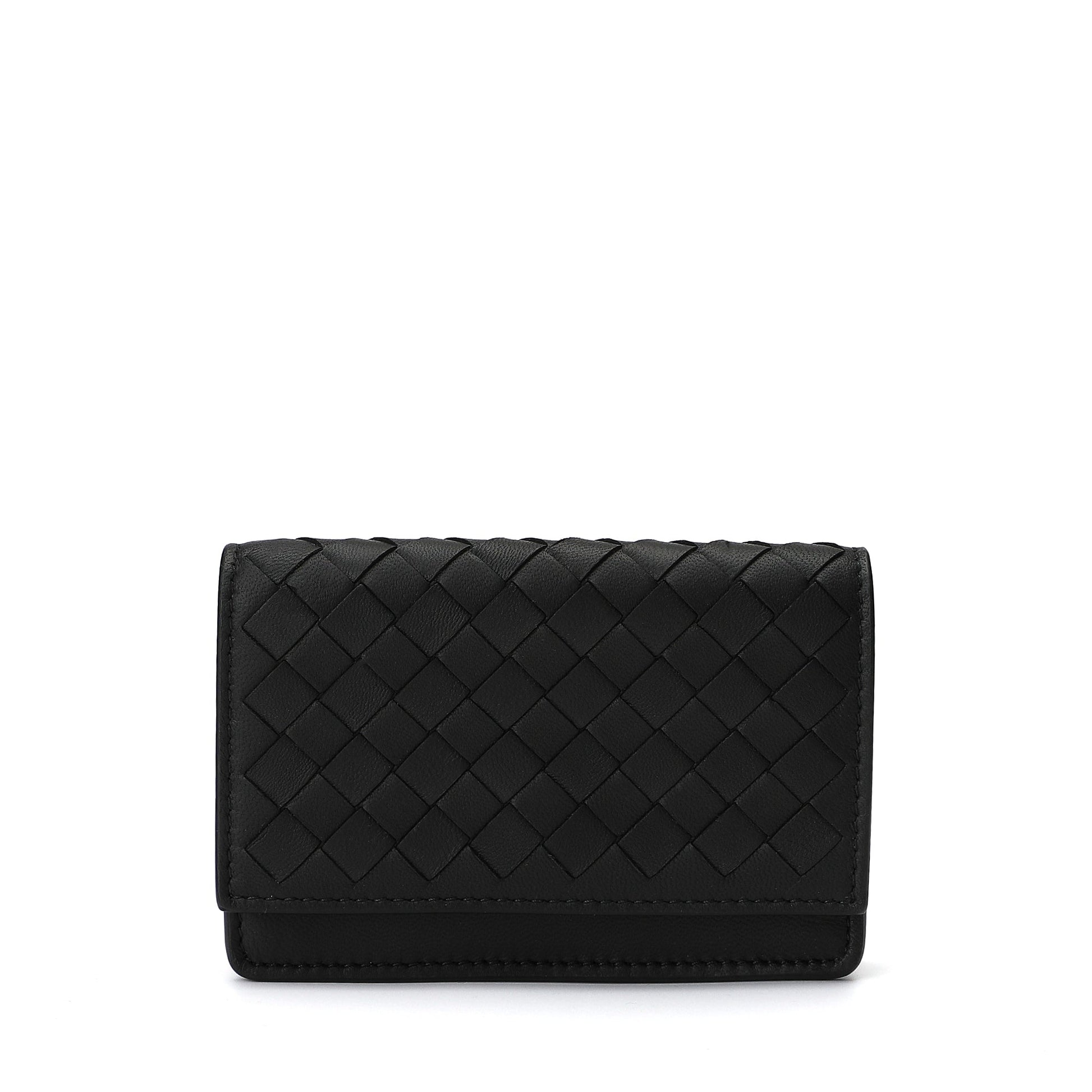 Bottega Veneta Woven Leather Bi Fold Card Holder | Designer code: 133945V001U | Luxury Fashion Eshop | Lamode.com.hk