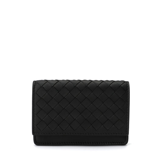 Bottega Veneta Woven Leather Bi Fold Card Holder | Designer code: 133945V001U | Luxury Fashion Eshop | Lamode.com.hk