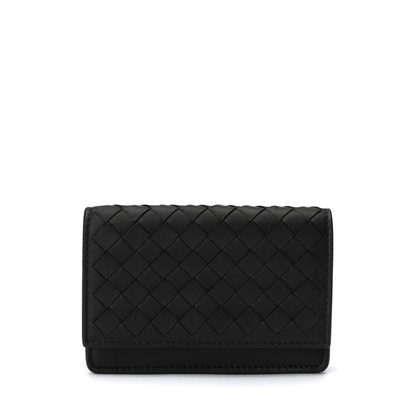 Bottega Veneta Woven Leather Bi Fold Card Holder | Designer code: 133945V001U | Luxury Fashion Eshop | Lamode.com.hk