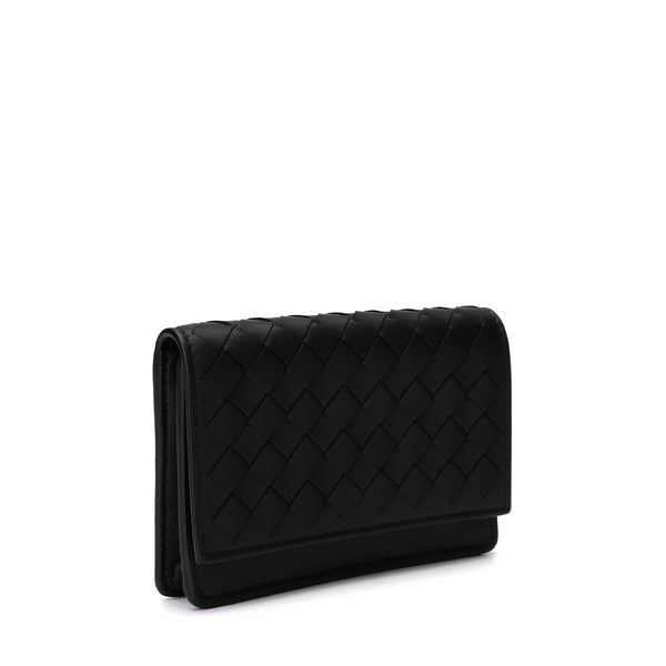 Bottega Veneta Woven Leather Bi Fold Card Holder | Designer code: 133945V001U | Luxury Fashion Eshop | Lamode.com.hk