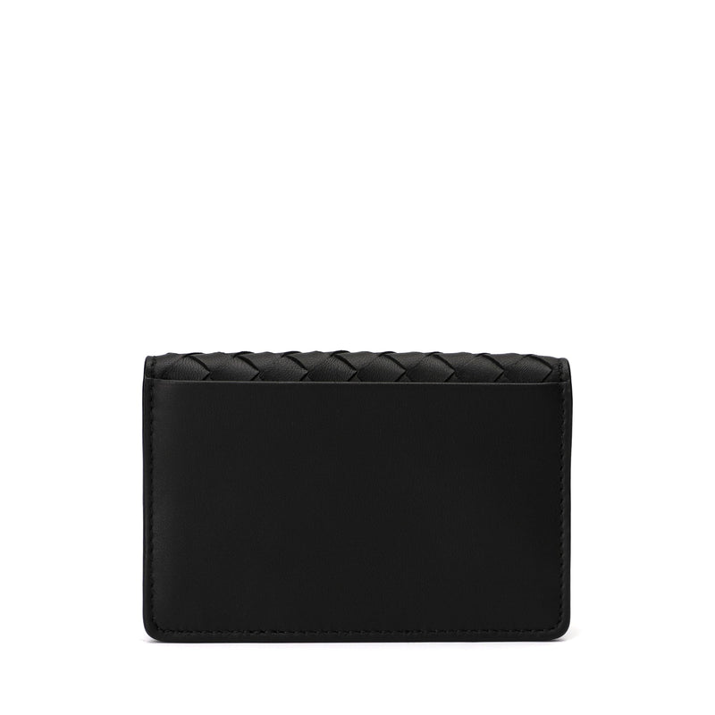 Bottega Veneta Woven Leather Bi Fold Card Holder | Designer code: 133945V001U | Luxury Fashion Eshop | Lamode.com.hk
