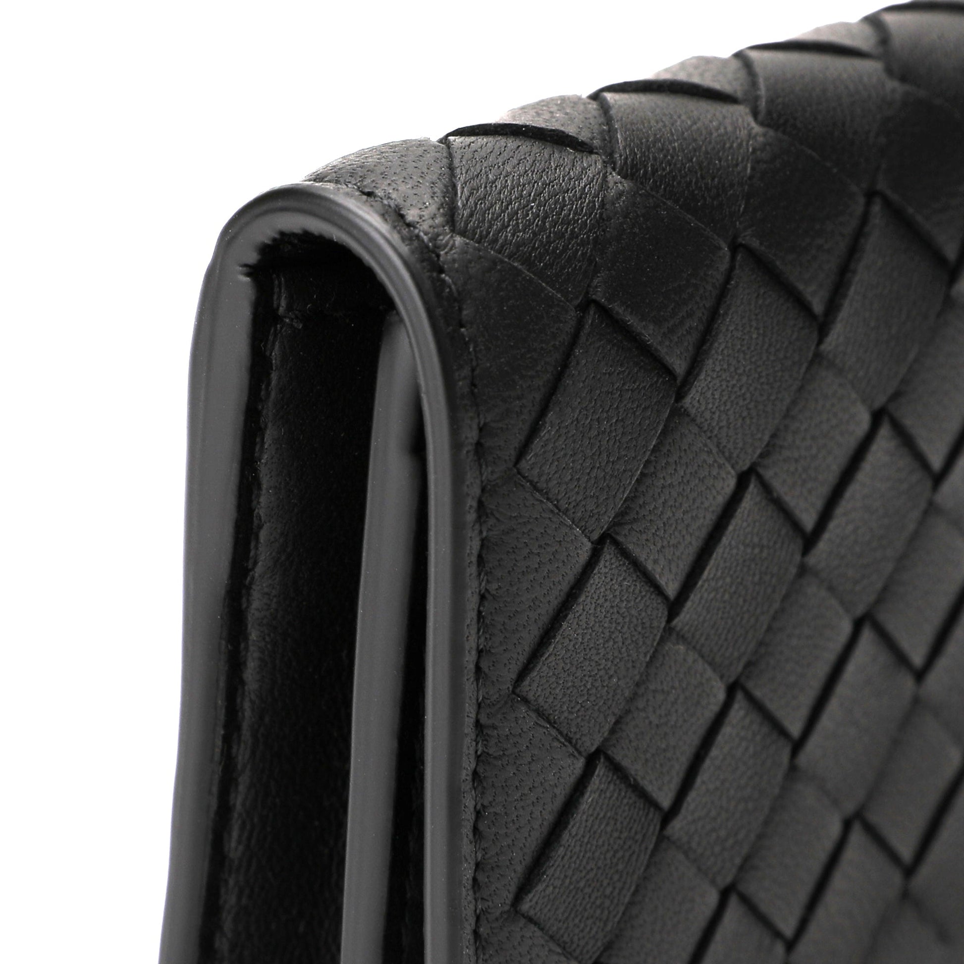 Bottega Veneta Woven Leather Bi Fold Card Holder | Designer code: 133945V001U | Luxury Fashion Eshop | Lamode.com.hk