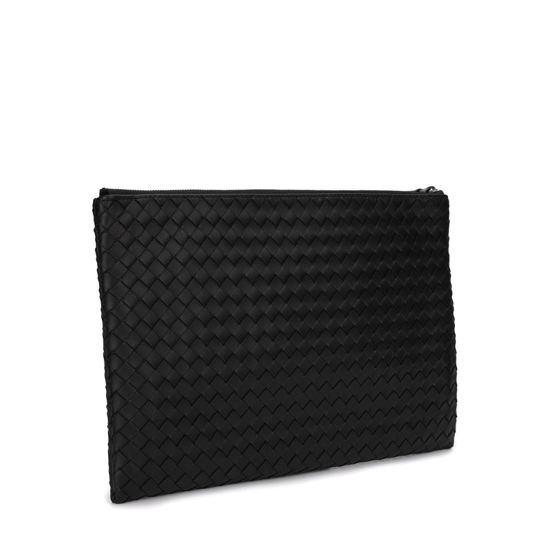 Bottega Veneta Intrecciato Weave Large Pouch | Designer code: 522430V001N | Luxury Fashion Eshop | Lamode.com.hk