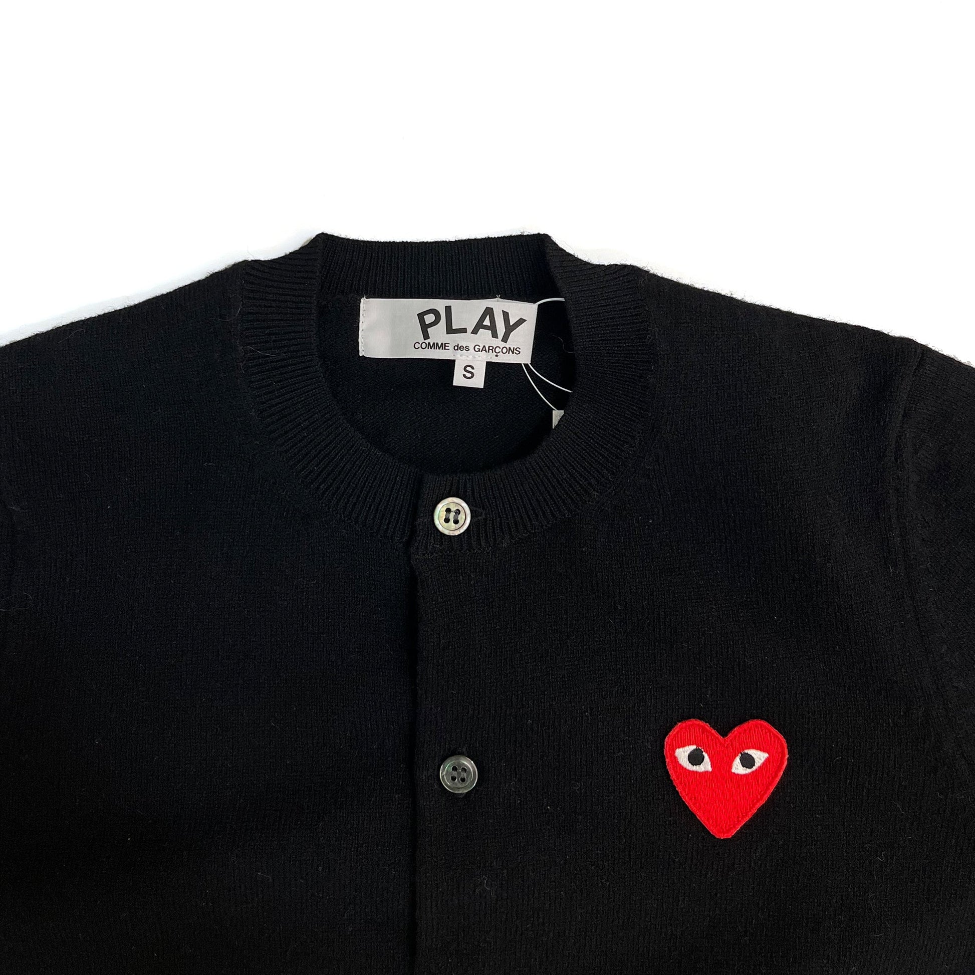 Comme Des Garcons Play Mini Heart Cardigan | Designer code: P1N007 | Luxury Fashion Eshop | Lamode.com.hk