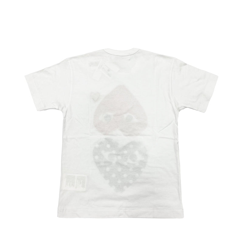 Comme Des Garcons Play Heart Print Crew Neck T-shirt | Designer code: P1T240 | Luxury Fashion Eshop | Lamode.com.hk