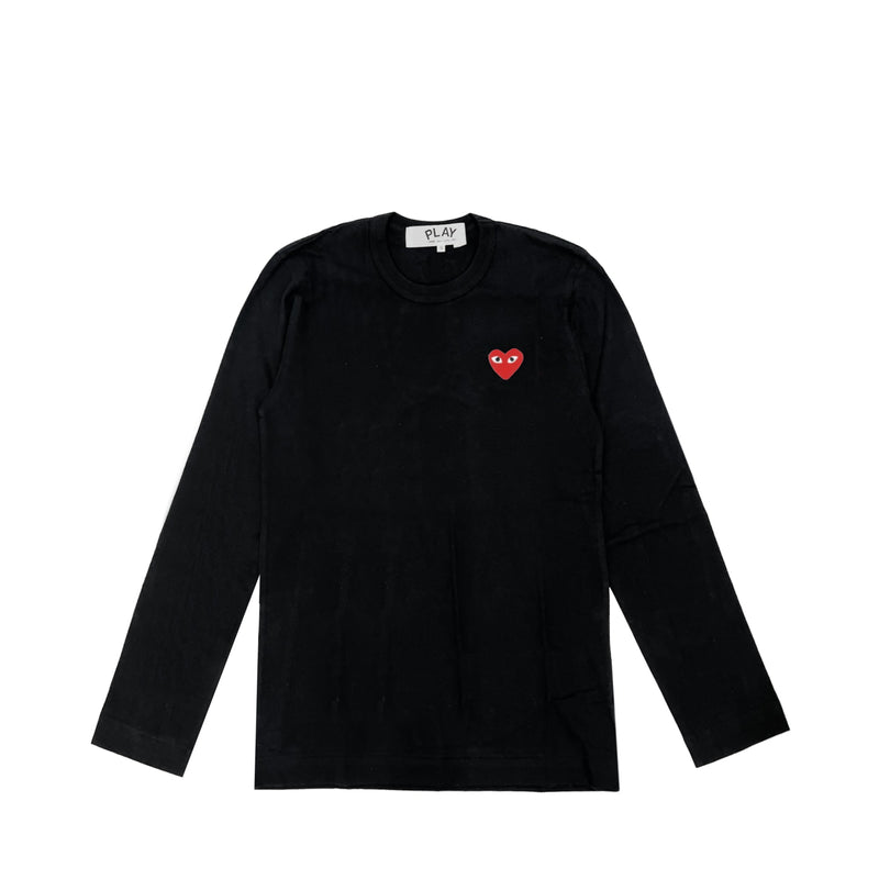 Comme Des Garcons Play Embroidered Heart T-shirt | Designer code: P1T118 | Luxury Fashion Eshop | Lamode.com.hk