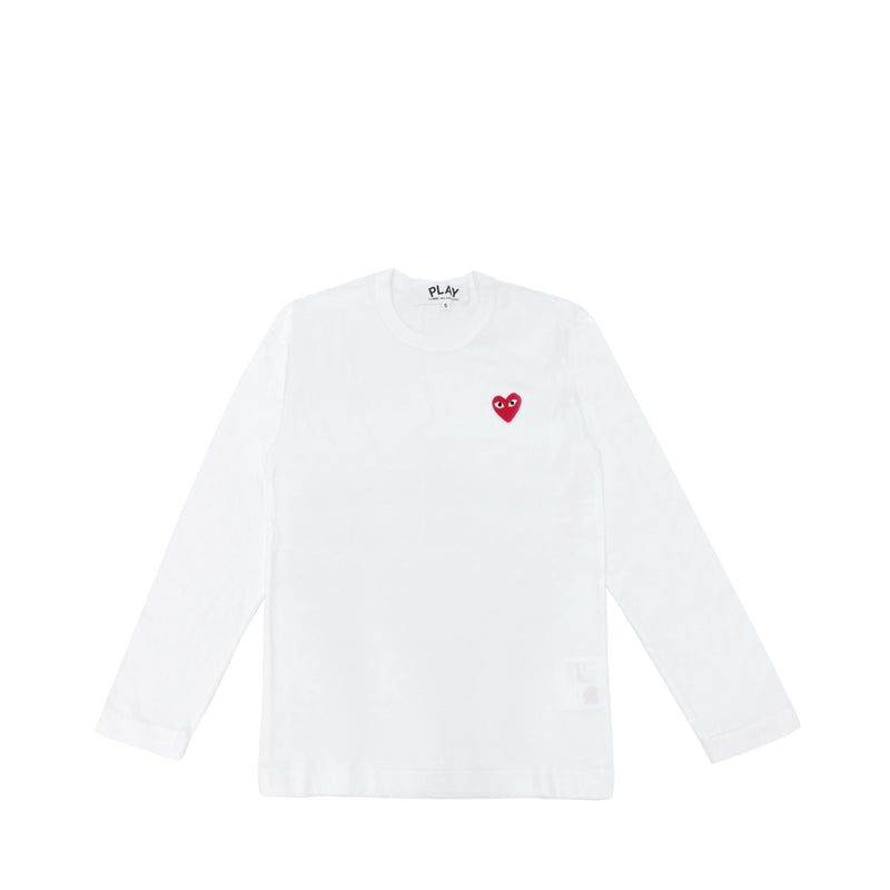 Comme Des Garcons Play Embroidered Heart T-shirt | Designer code: P1T118 | Luxury Fashion Eshop | Lamode.com.hk