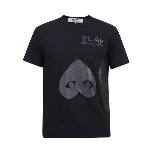 Comme Des Garcons Play Black 3 Heart T-shirt | Designer code: P1T196 | Luxury Fashion Eshop | Lamode.com.hk