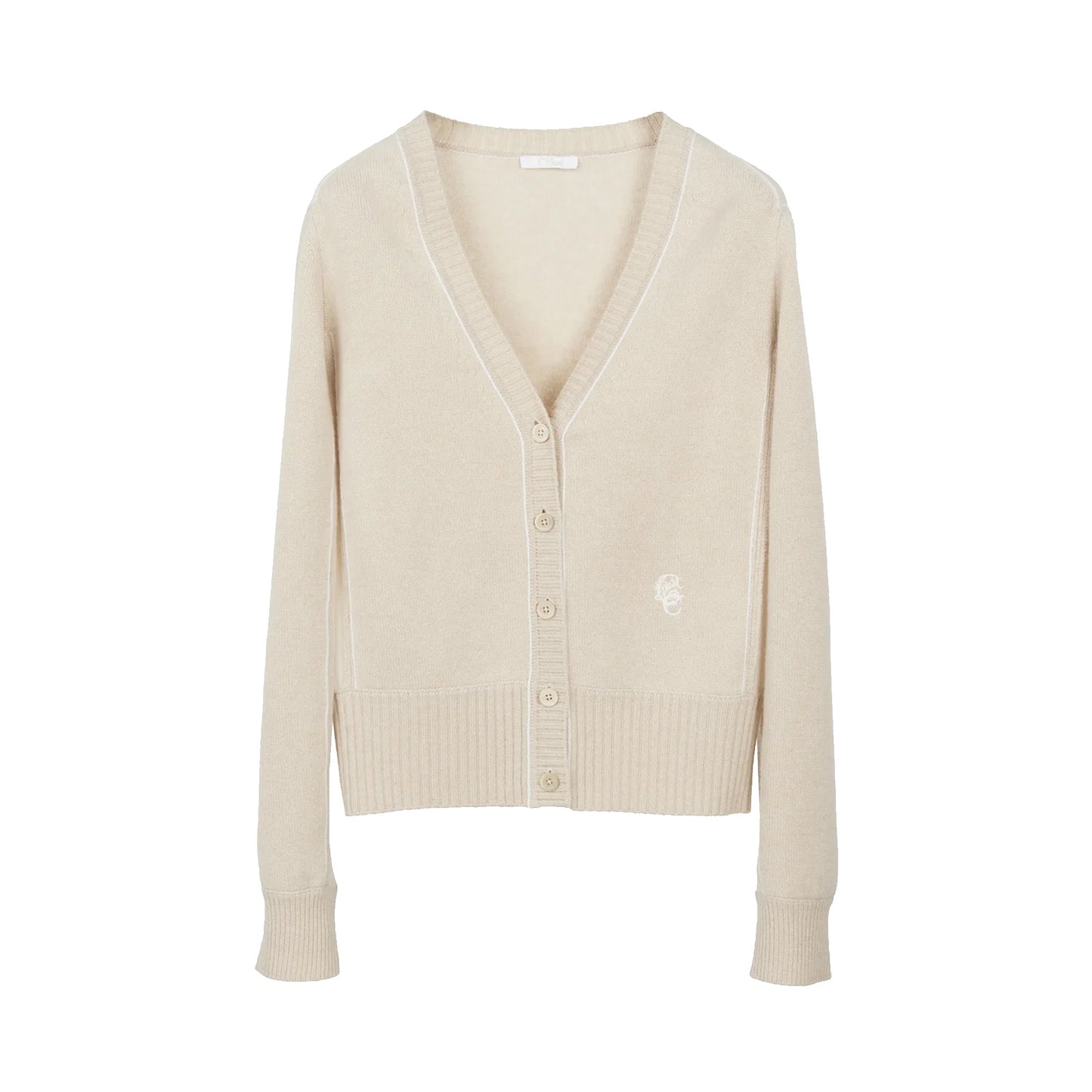 Chloe Knitted V Neck Cardigan | Designer code: CHC21AMC10685 | Luxury Fashion Eshop | Lamode.com.hk