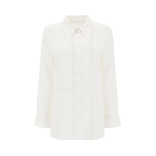 Chloe Lace Trim Shirt | Designer code: CHC21UHT29004 | Luxury Fashion Eshop | Lamode.com.hk
