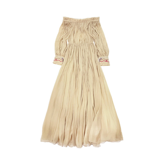 Chloe Off Shoulder Maxi Dress | Designer code: CHC22ARO43001 | Luxury Fashion Eshop | Lamode.com.hk
