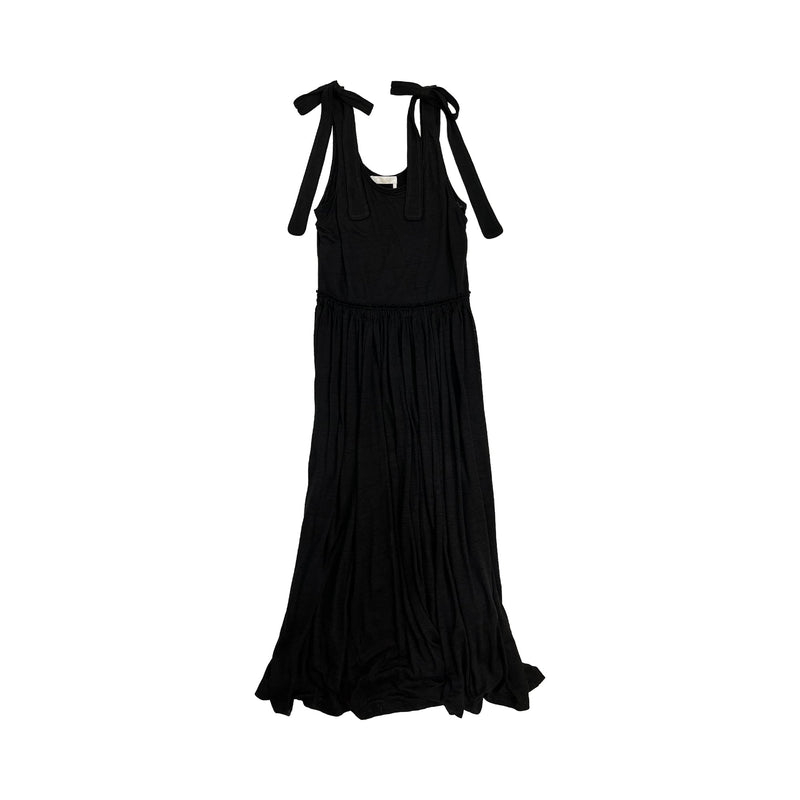 Chloe Black Linen Maxi Dress | Designer code: CHC22URO66081 | Luxury Fashion Eshop | Lamode.com.hk