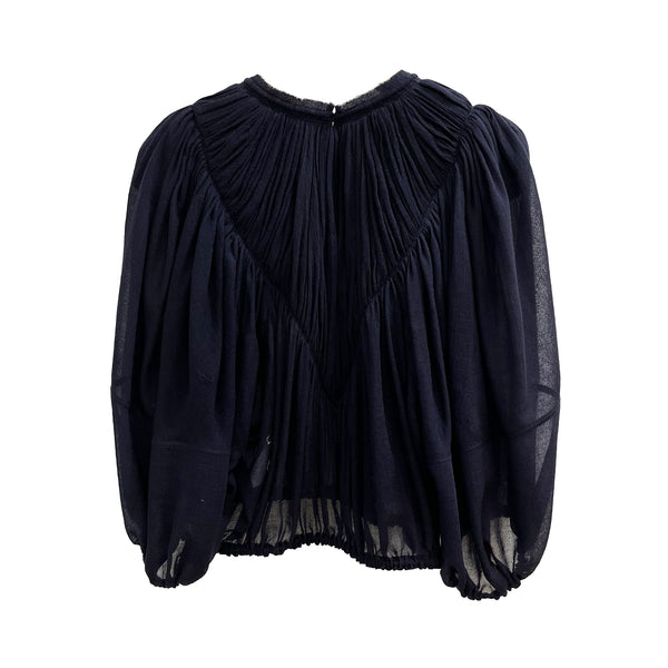 Chloe Pleated Virgin Wool Top | Designer code: CHC22SHT01061 | Luxury Fashion Eshop | Lamode.com.hk