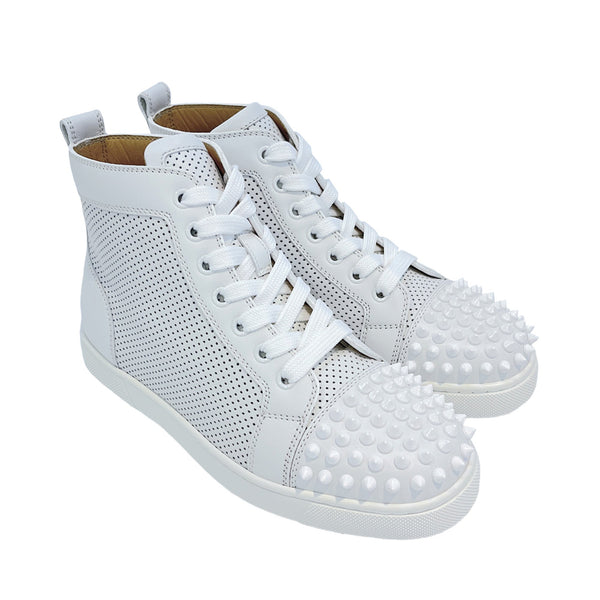 Christian Louboutin Lou Spikes Perforated Leather Sneakers | Designer code: 1210873 | Luxury Fashion Eshop | Lamode.com.hk