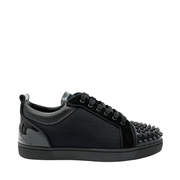 Christian Louboutin Fun Louis Junior Studded Mesh And Leather Sneakers | Designer code: 3220716 | Luxury Fashion Eshop | Lamode.com.hk