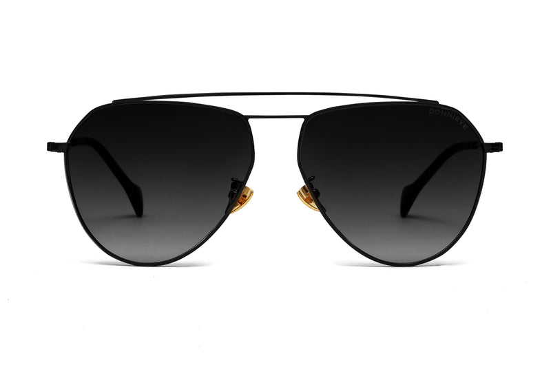 Donnieye Divine Black Aviator Sunglasses | Designer code: DYDIVINE | Luxury Fashion Eshop | Lamode.com.hk