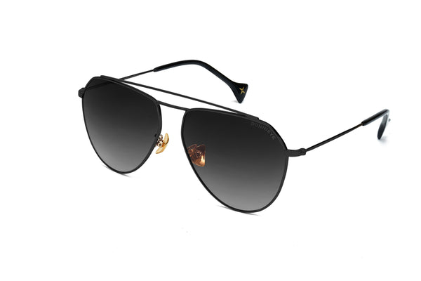 Donnieye Divine Black Aviator Sunglasses | Designer code: DYDIVINE | Luxury Fashion Eshop | Lamode.com.hk