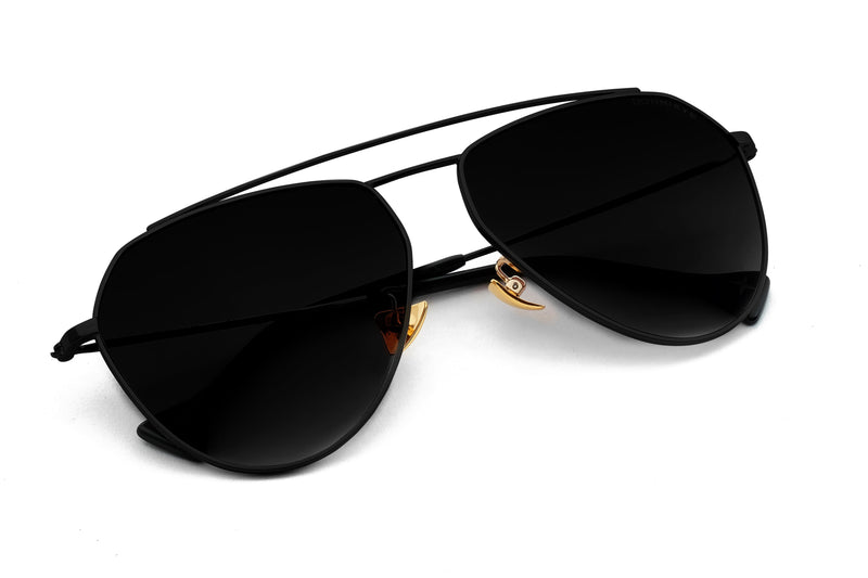 Donnieye Divine Black Aviator Sunglasses | Designer code: DYDIVINE | Luxury Fashion Eshop | Lamode.com.hk