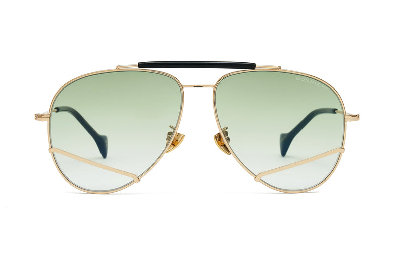 Donnieye Joy Gold Aviator Sunglasses | Designer code: DYJOY | Luxury Fashion Eshop | Lamode.com.hk