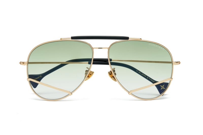 Donnieye Joy Gold Aviator Sunglasses | Designer code: DYJOY | Luxury Fashion Eshop | Lamode.com.hk