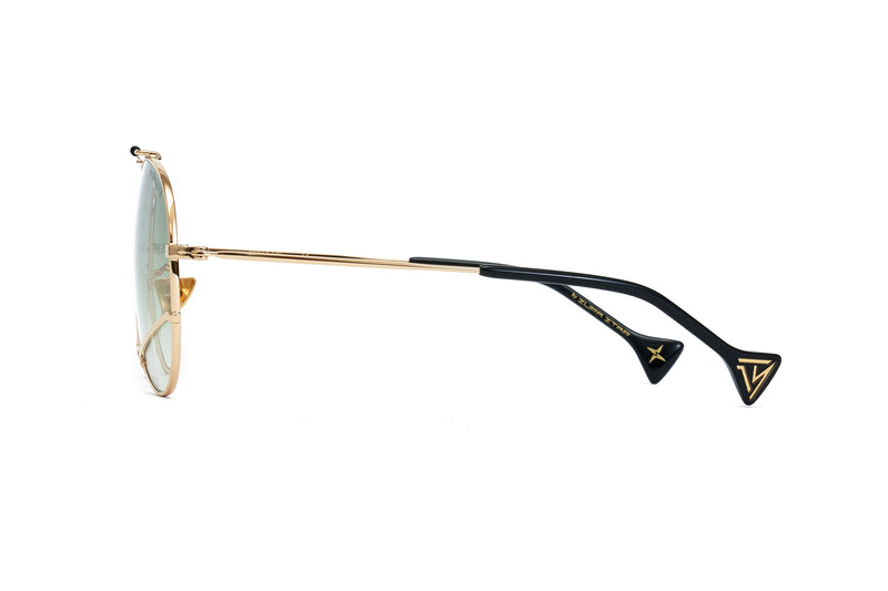 Donnieye Joy Gold Aviator Sunglasses | Designer code: DYJOY | Luxury Fashion Eshop | Lamode.com.hk