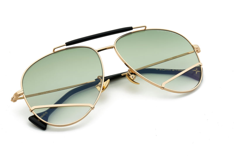 Donnieye Joy Gold Aviator Sunglasses | Designer code: DYJOY | Luxury Fashion Eshop | Lamode.com.hk