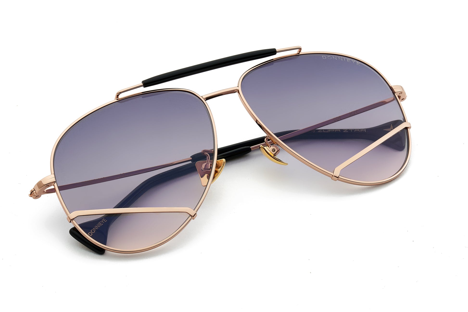 Donnieye Joy Gold Aviator Sunglasses | Designer code: DYJOY | Luxury Fashion Eshop | Lamode.com.hk