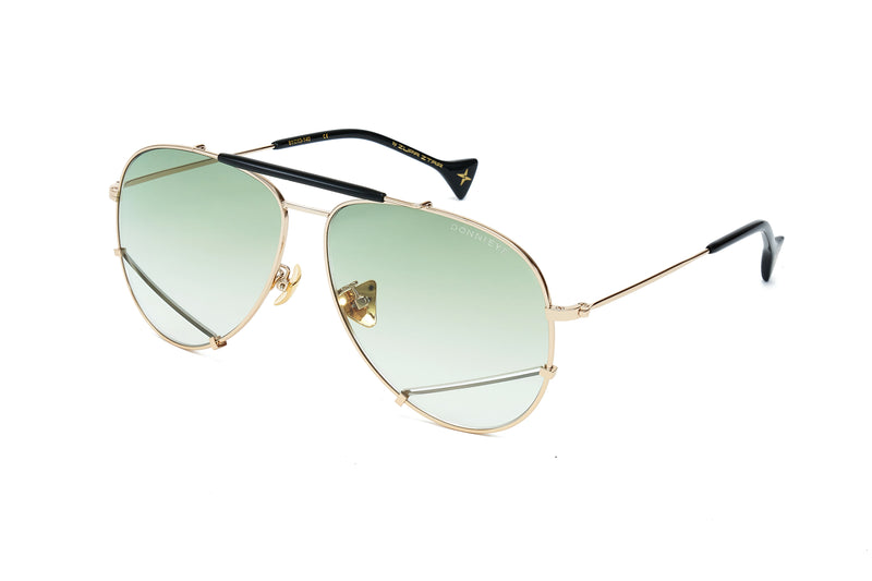 Donnieye Optimist Gold Aviator Sunglasses | Designer code: DYOPTIMIST | Luxury Fashion Eshop | Lamode.com.hk