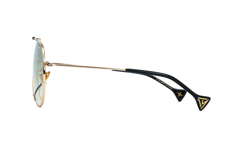 Donnieye Optimist Gold Aviator Sunglasses | Designer code: DYOPTIMIST | Luxury Fashion Eshop | Lamode.com.hk