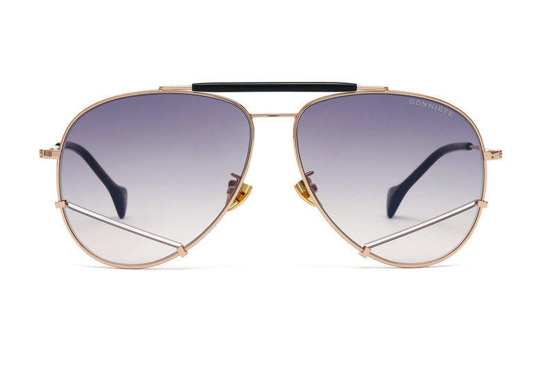 Donnieye Optimist Gold Aviator Sunglasses | Designer code: DYOPTIMIST | Luxury Fashion Eshop | Lamode.com.hk